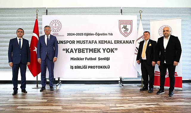"Mustafa Kemal Erkanat Kaybetmek Yok" Minikler Futbol Şenliği protokolü imzalandı