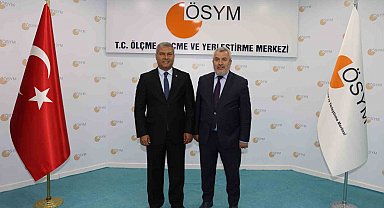 Rektör Adıgüzel'den ÖSYM Başkanı Ersoy'a ziyaret