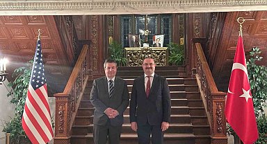 Rektör Hacımüftüoğlu'nun ABD ziyaretindeki ilk durağı Türkiye Büyükelçiliği oldu