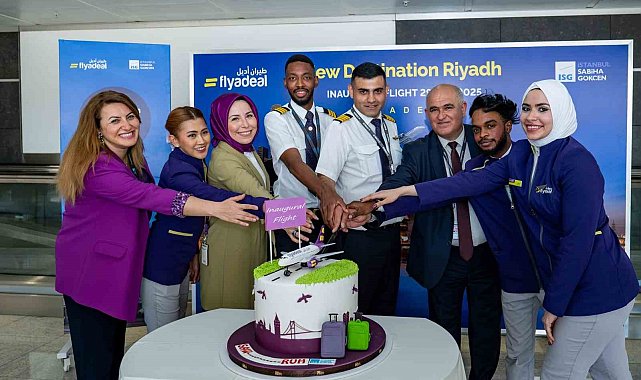 Sabiha Gökçen Havalimanı Flyadeal'ın ilk Riyad uçuşunu karşıladı