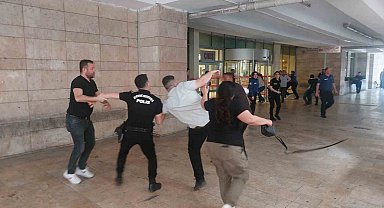 Samsun Adliyesinde duruşma çıkışı kavga çıktı