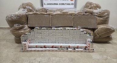 Samsun'da 1 ton kaçak tütün ve 60 bin dolu makaron ele geçirildi