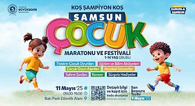 Samsun'da Çocuk Maratonu ve Aydilge konseri