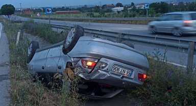 Samsun'da otomobil takla attı: 1 yaralı