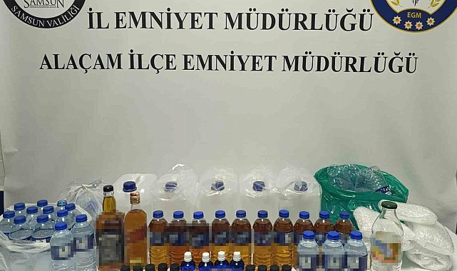 Samsun'da sahte içki operasyonu