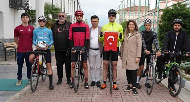 Selanik'ten gelen bayrak ve toprak Düzce'ye ulaştı