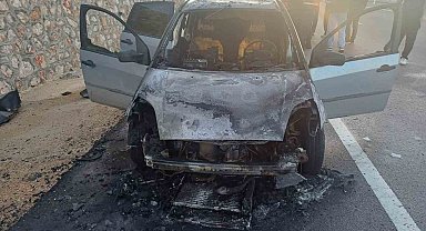 Seyir halinde bir anda alev aldı