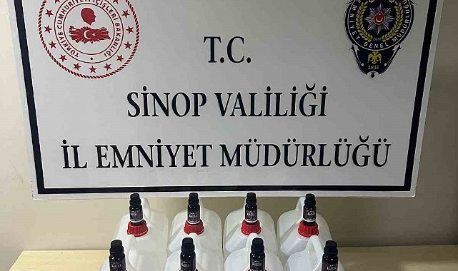Sinop'ta 40 litre etil alkol ele geçirildi