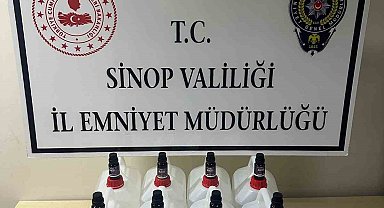 Sinop'ta 40 litre etil alkol ele geçirildi