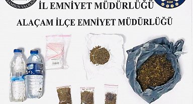 Şişe içinde sıvı bonzai ile yakalandı