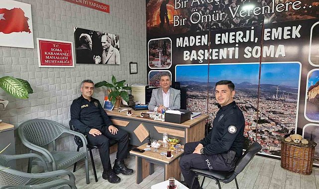 Soma İlçe Emniyet Müdürü Er'den muhtarlara ziyaret