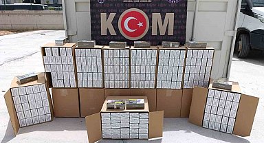 Şüphe üzerine durdurulan araçta binlerce makaron ele geçirildi