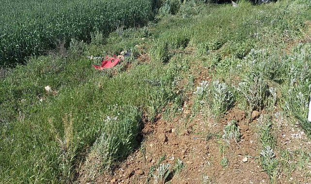 Tanker takla attı, sürücü hafif yaralandı