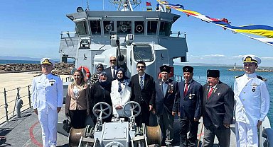 TCG Akçakoca mayın avlama gemisi Enez Limanı'na ziyarete açıldı