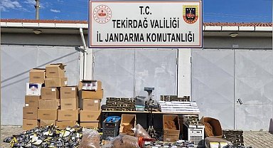 Tekirdağ'da 240 bin makaron ve 220 kilo tütün ele geçirildi