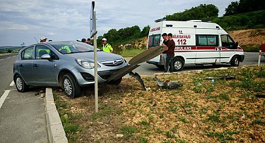 Tekirdağ'da araçlar çarpıştı; 1 yaralı