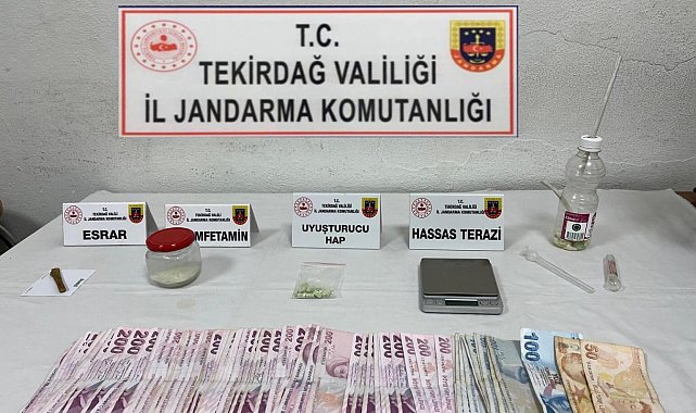 Tekirdağ'da jandarmadan zehir tacirlerine darbe: Çok sayıda uyuşturucu ele geçirildi