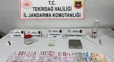 Tekirdağ'da jandarmadan zehir tacirlerine darbe: Çok sayıda uyuşturucu ele geçirildi