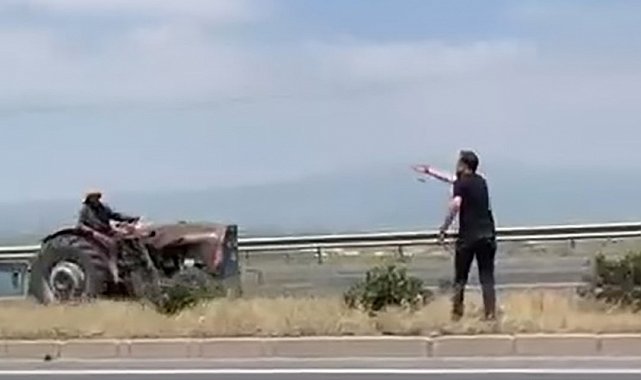 Ters yöne giren traktör sürücüsü kazaya davetiye çıkardı
