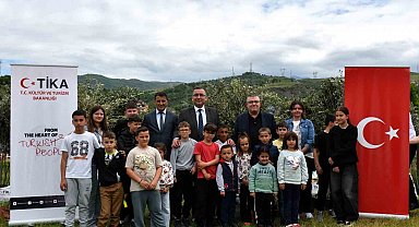 TİKA'dan Arnavutluk'taki yetim ailelere zeytin fidanı ve gübre desteği