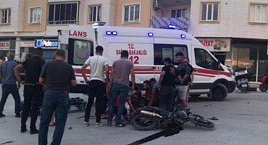 Tırla çarpışan motosikletin sürücüsü ağır yaralandı