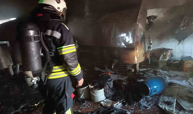 Toptancılar sitesinde yangın