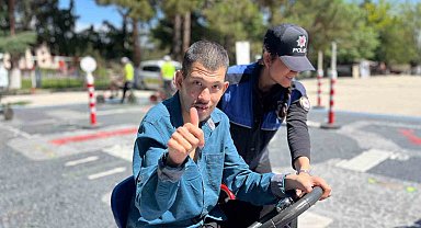 Trafik eğitimiyle hem öğrendiler hem eğlendiler