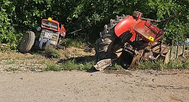 Traktör ikiye ayrıldı, sürücüsü hayatını kaybetti