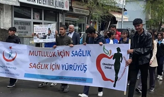Tutak'ta vatandaşlar sağlık için yürüdü