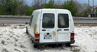 Uşak'ta sağanak ve dolu yağışı etkili oldu