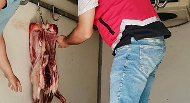 Uygun şartlarda taşınmayan 34 kilo et imha edildi