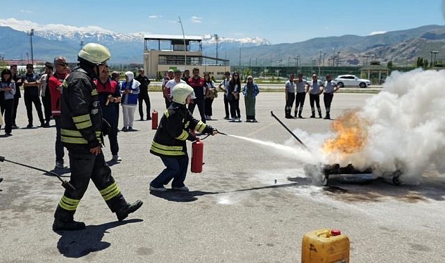 Yangınlara müdahale eğitimi düzenlendi