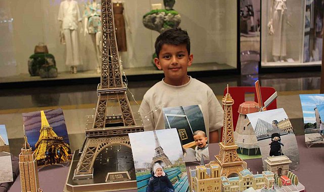 7 yaşındaki küçük sanatçı, gezdiği yerlerin maketlerini yaptı