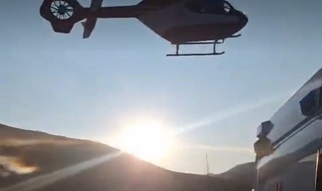 79 yaşındaki hasta için helikopter ambulans havalandı