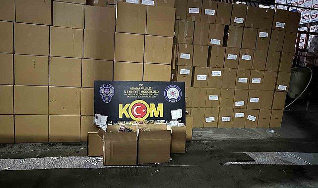 Adana'da 13 milyon liralık makaron ele geçirildi