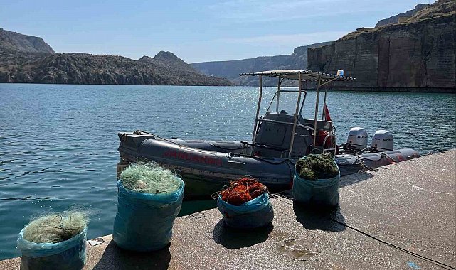 Ağ ile avlanma yasağına uymayan şahsı jandarma yakaladı