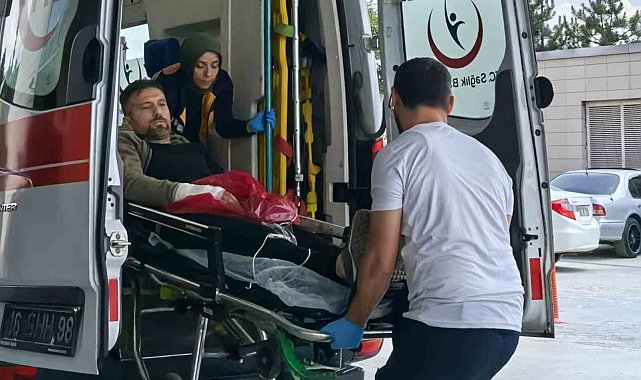 Ağaç keserken motorlu testere ile elini kesti