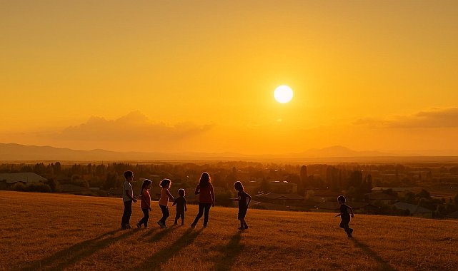 Ağrı'da gün batımı kartpostallık görüntüler sunuyor