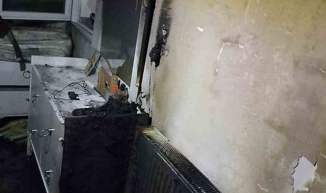 Alevlere teslim olan ev kullanılamaz hale geldi