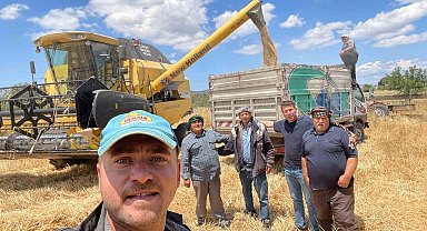 Aliağa'da 2025 yılı hububat hasatı başladı