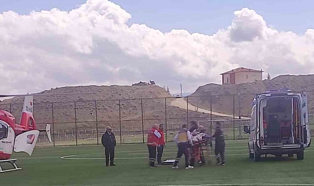 Ambulans helikopter Malatya'da 2 hasta için havalandı