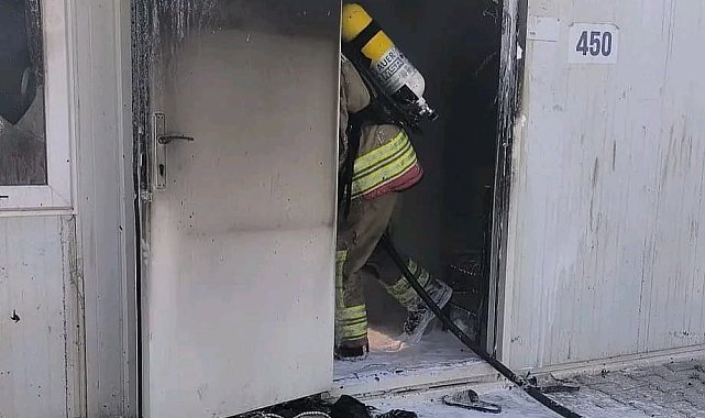 Antakya'da konteyner yangını