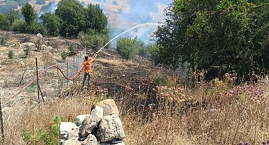 Antalya'da ormanlık alanı tehdit eden yangına müdahale ediliyor