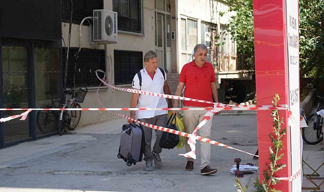 Antalya'da zemin kat kolonu patlayan 7 katlı bina tahliye edildi