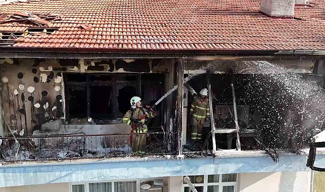 Apartman dairesinde çıkan yangında tüp patladı: 1 yaralı