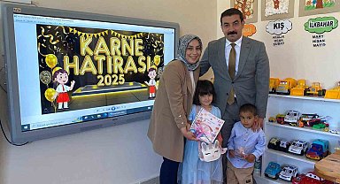 Arpaçay'da öğrencilerin karne heyecanı