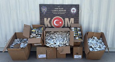 Aydın'da 101 bin 800 adet doldurulmuş makaron ele geçirildi