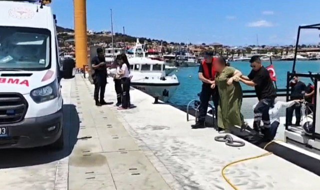 Ayvalık açıklarında 1 şahsın tıbbi tahliyesi gerçekleştirildi
