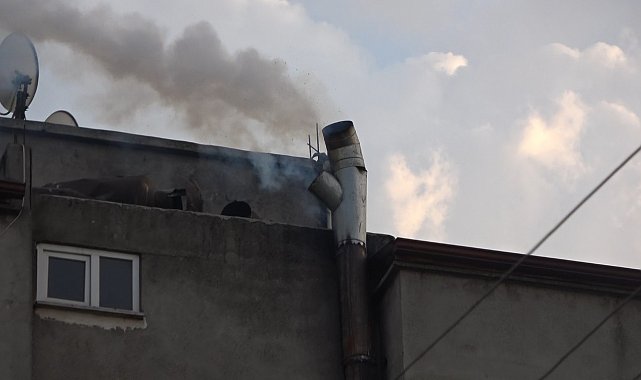 Bafra'da fırın bacasında yangın paniği