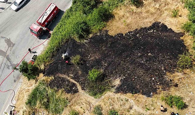 Bahçe yangını korkuttu